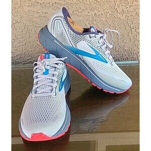 Brooks Ghost 14 Sneakers Size 9 Men  Gray/Blue/ Red Athletic Running Fitness